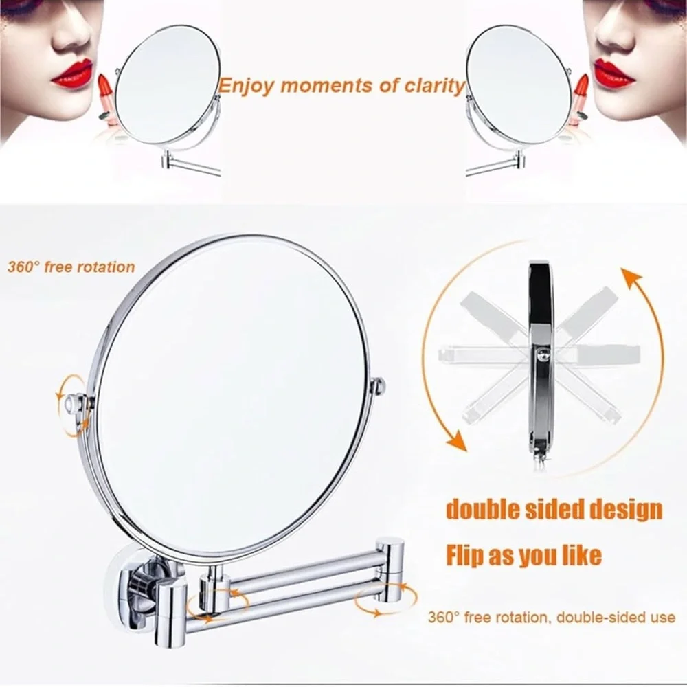 Satin Nickel Wall-Mounted Mirror